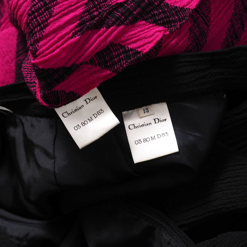 Christian Dior Suit 03 80 M D83 Wool Pink X Black Women 13