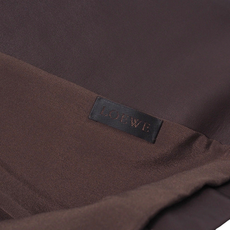Loewe Coat Lambskin Brown Women 38