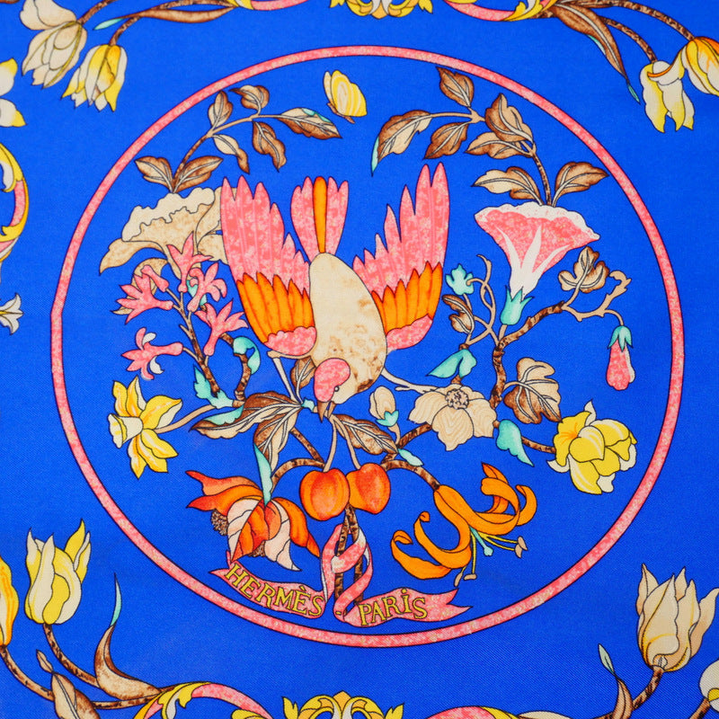 Hermes Scarf Twill Blue, Purple, Etc. Carre90 Pierres D'Orient Et D'Occident Eastern Stone And