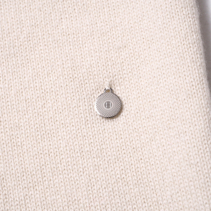 Hermes One Piece Cashmere Ivory Women 34