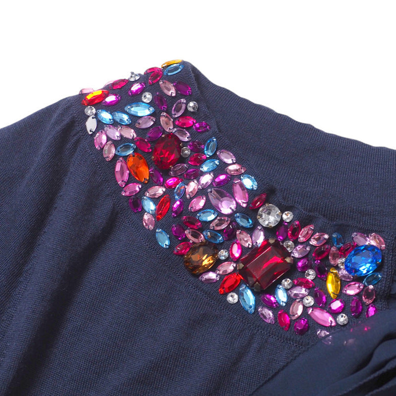 Christian Dior Knit 8C13055108 Knit Navy Women 38