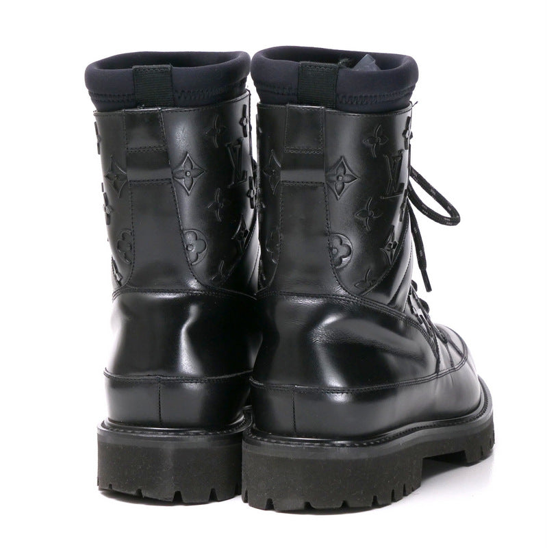 Louis Vuitton Boots Leather X Rubber Monogram Black Monogram Landscape 8