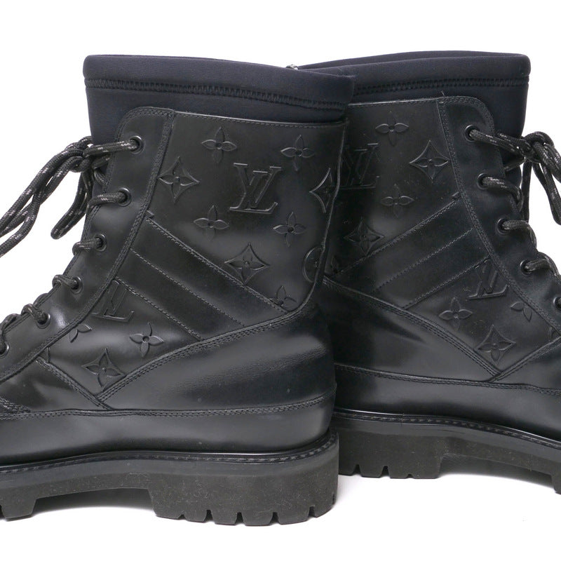 Louis Vuitton Boots Leather X Rubber Monogram Black Monogram Landscape 8