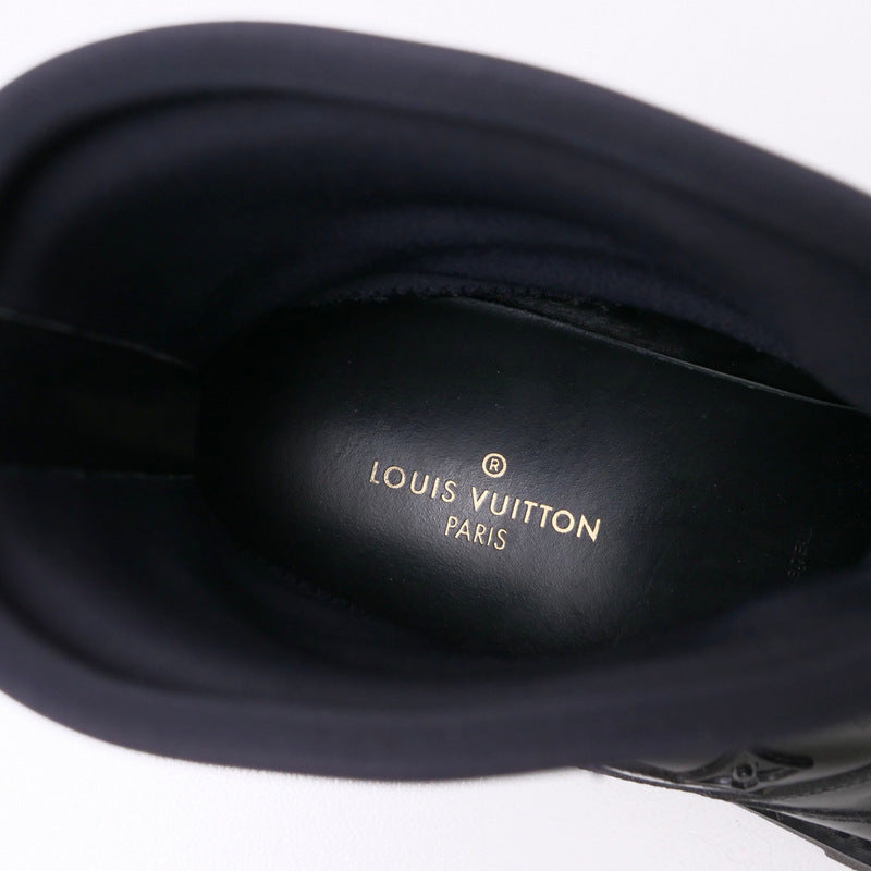 Louis Vuitton Boots Leather X Rubber Monogram Black Monogram Landscape 8