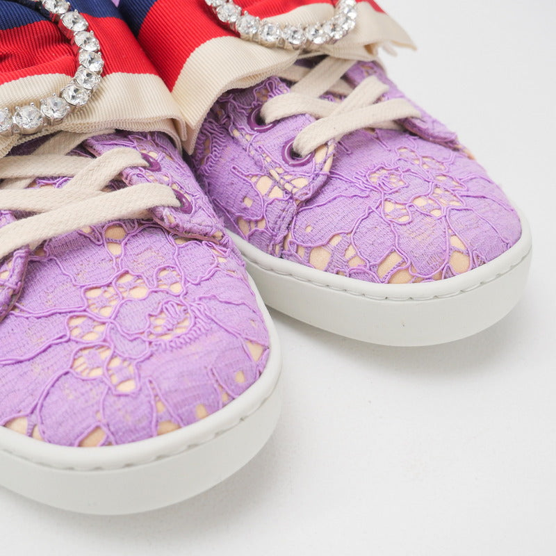 Gucci Sneakers 498705 Race Purple Type Women 36 1/2