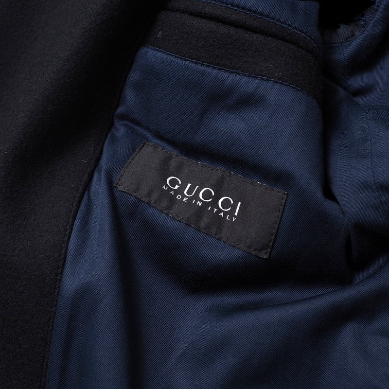 Gucci Duffel Coat 247184 Wool Navy Mens 44