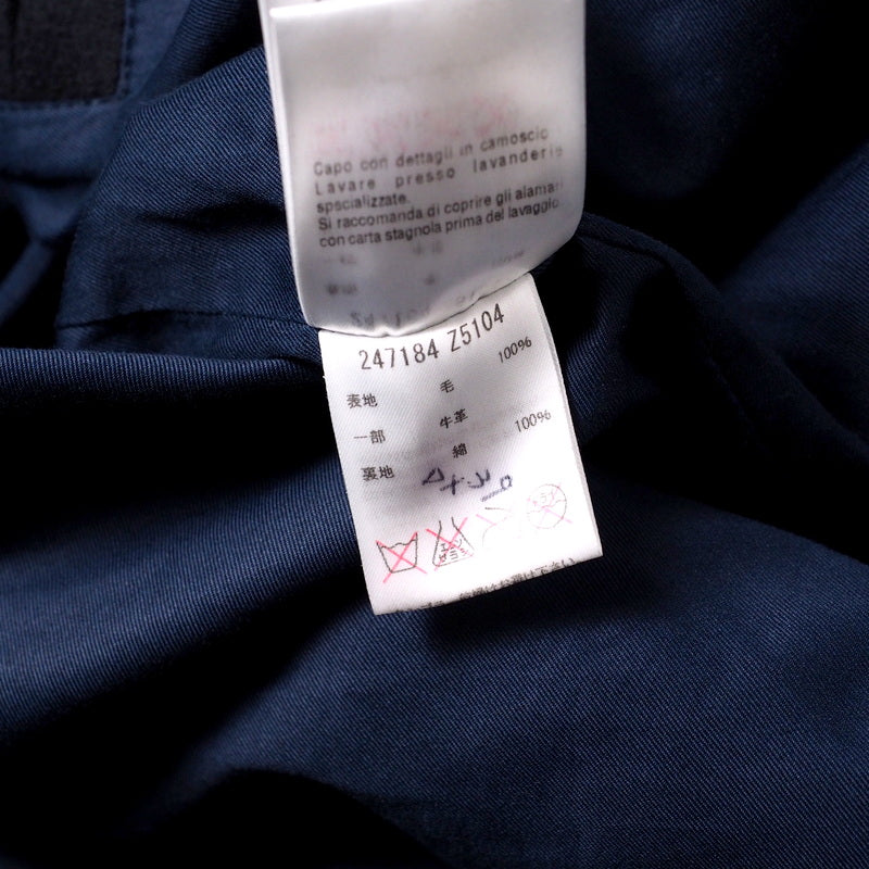 Gucci Duffel Coat 247184 Wool Navy Mens 44