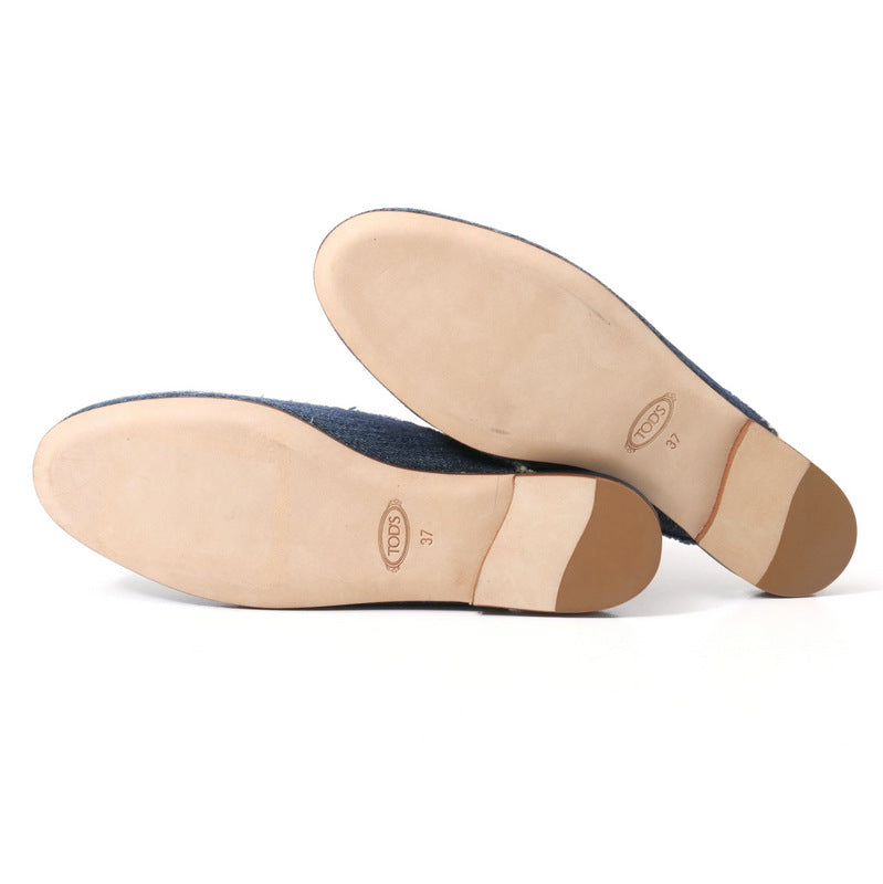 Tod'S Sandals Xxw79A0Ar10 Denim Indigo, Silver, Gold Women 37