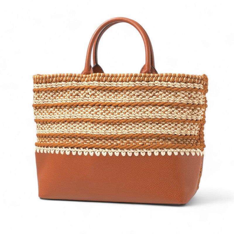 Valentino Garavani Tote Bag Leather Brown Unisex(Unisex)