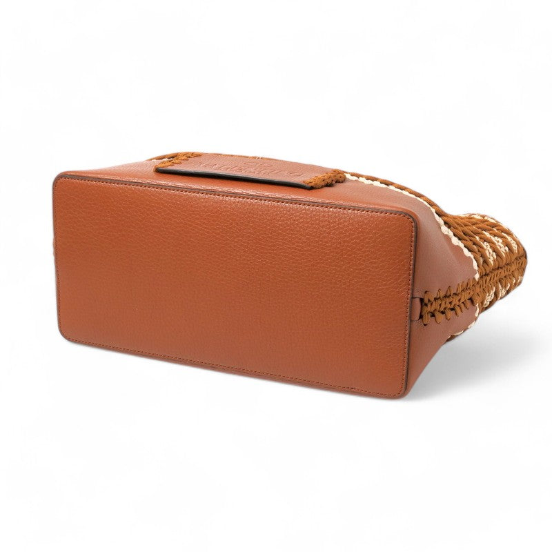 Valentino Garavani Tote Bag Leather Brown Unisex(Unisex)