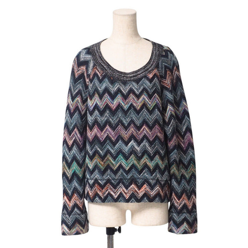 Missoni Knit Knit Blue Brown Women 40