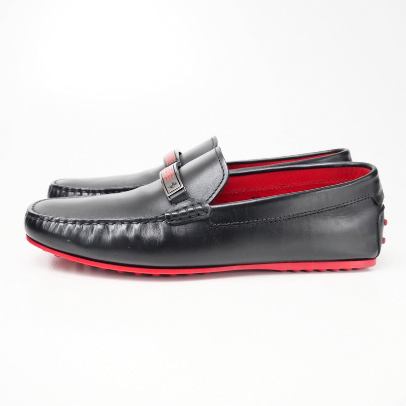 Todfs Loafers Leather Black Mens 7 1/2