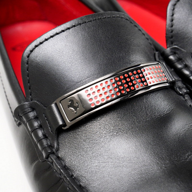 Todfs Loafers Leather Black Mens 7 1/2
