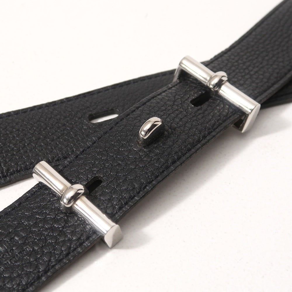 Hermes Belt Taurillon Clemence Black 105