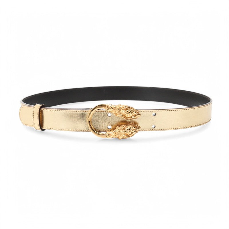 Gucci Belt 037 1766 424 Leather Gold 7530