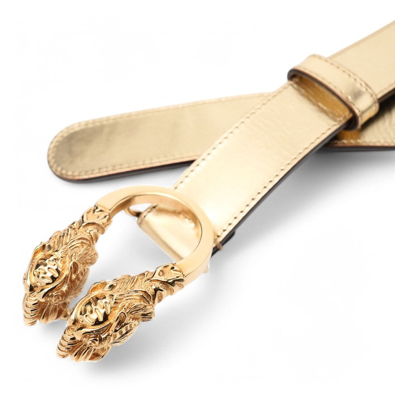 Gucci Belt 037 1766 424 Leather Gold 7530