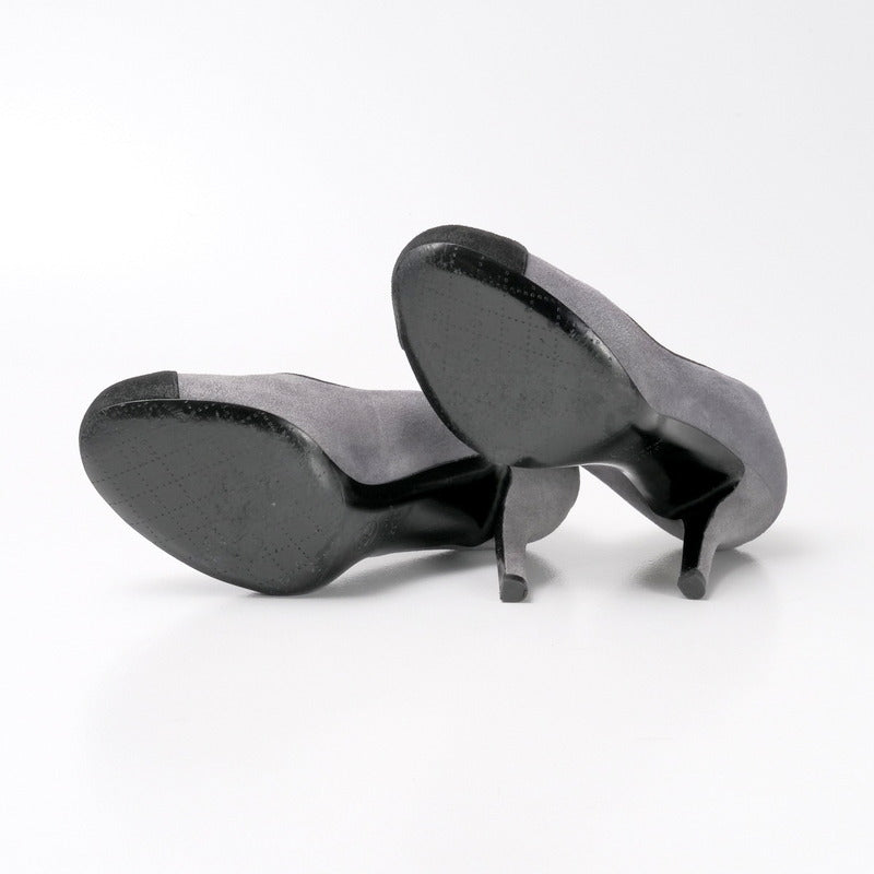 Chanel Pumps G28700 Leather Gray / Black Women 35 1/2C