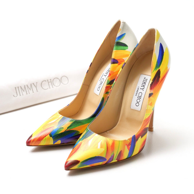 Jimmy Choo Pumps Leather Yellow Type Multicolor Anouk Pumps 38