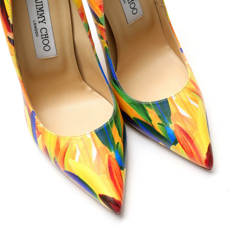 Jimmy Choo Pumps Leather Yellow Type Multicolor Anouk Pumps 38