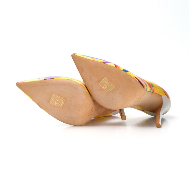 Jimmy Choo Pumps Leather Yellow Type Multicolor Anouk Pumps 38
