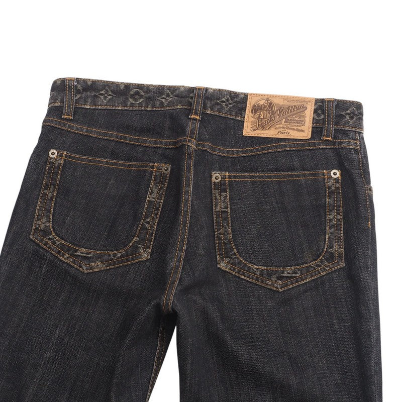 Louis Vuitton Denim Pants 072Wwlpa02Cf7 Cotton Denim Black Type Women 38