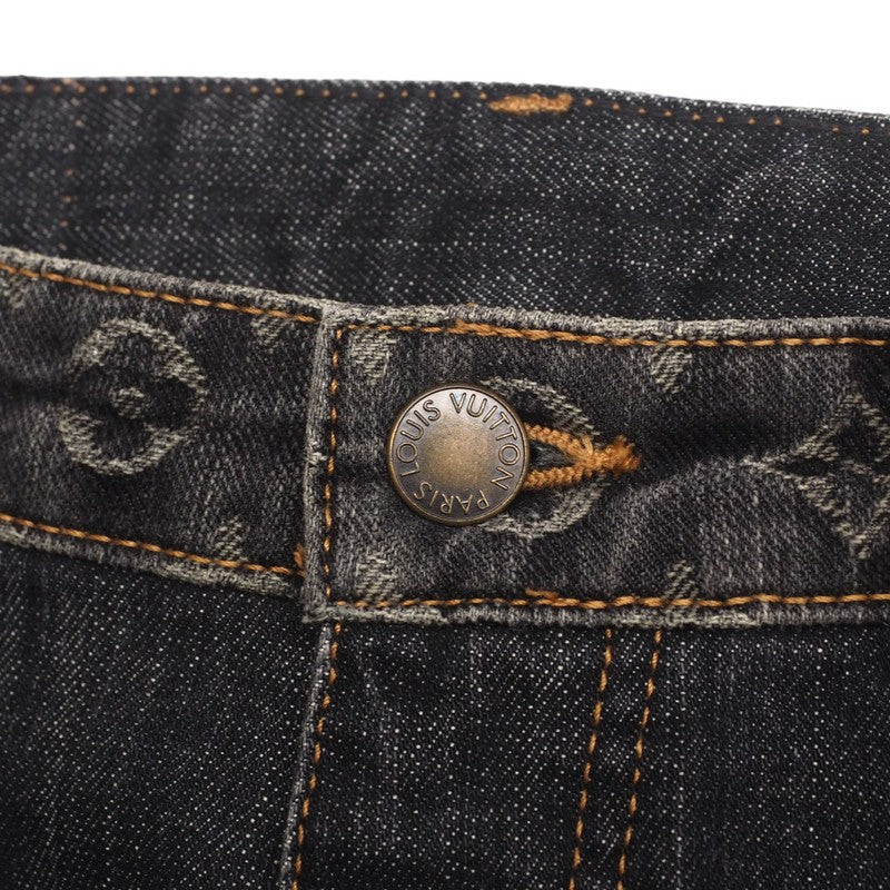 Louis Vuitton Denim Pants 072Wwlpa02Cf7 Cotton Denim Black Type Women 38