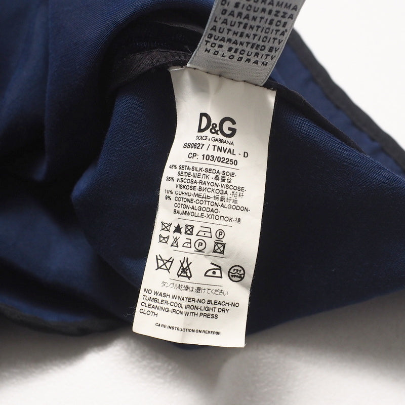 Dolce&Gabbana Blouse Ss0627 Velvet Navy / Black Women 38