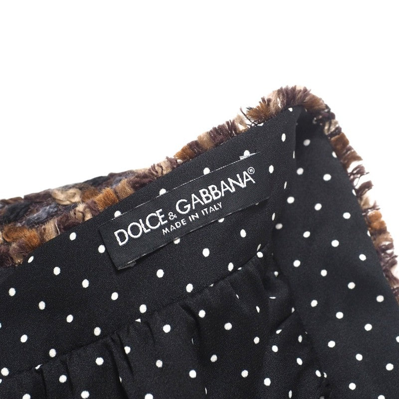 Dolce&Gabbana Skirt F4M40T Wool Brown X Gray Type Women 42