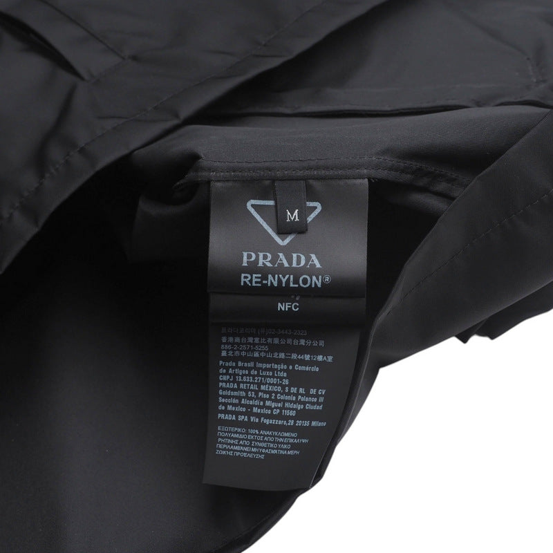 Prada Short Sleeve Shirt Sc449 S182 1Wq8 Nylon Black Mens M(180/96A)
