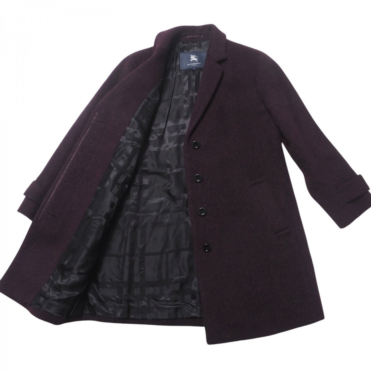 Burberry Coat B1B41-870-18 74% Wool, 10% Alpaca, 9% Mohair, 7% Nylon Bordeaux Women 38