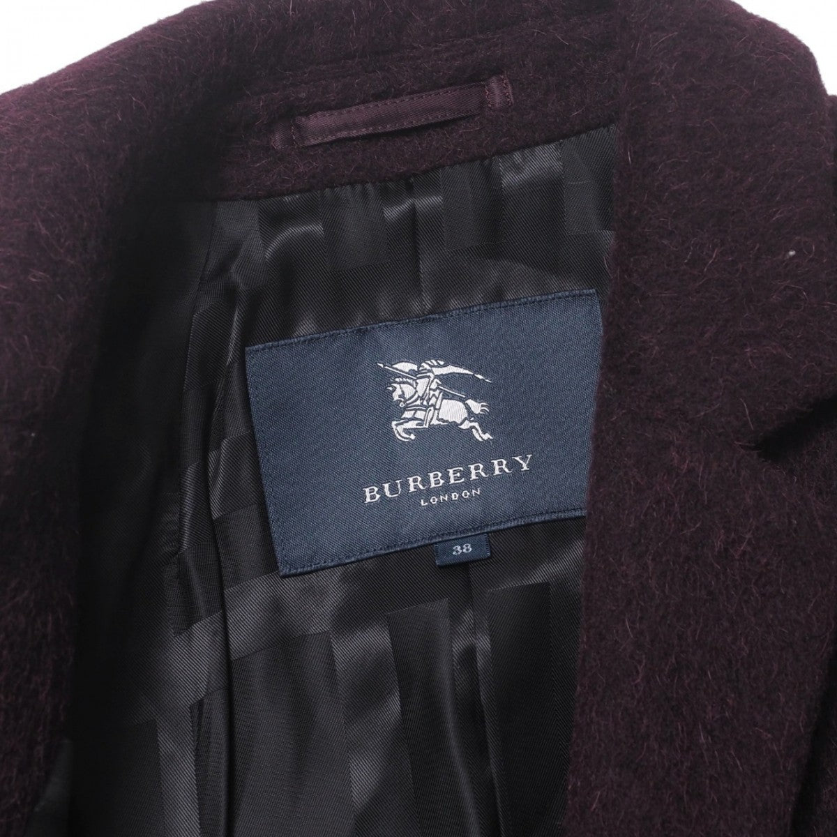 Burberry Coat B1B41-870-18 74% Wool, 10% Alpaca, 9% Mohair, 7% Nylon Bordeaux Women 38