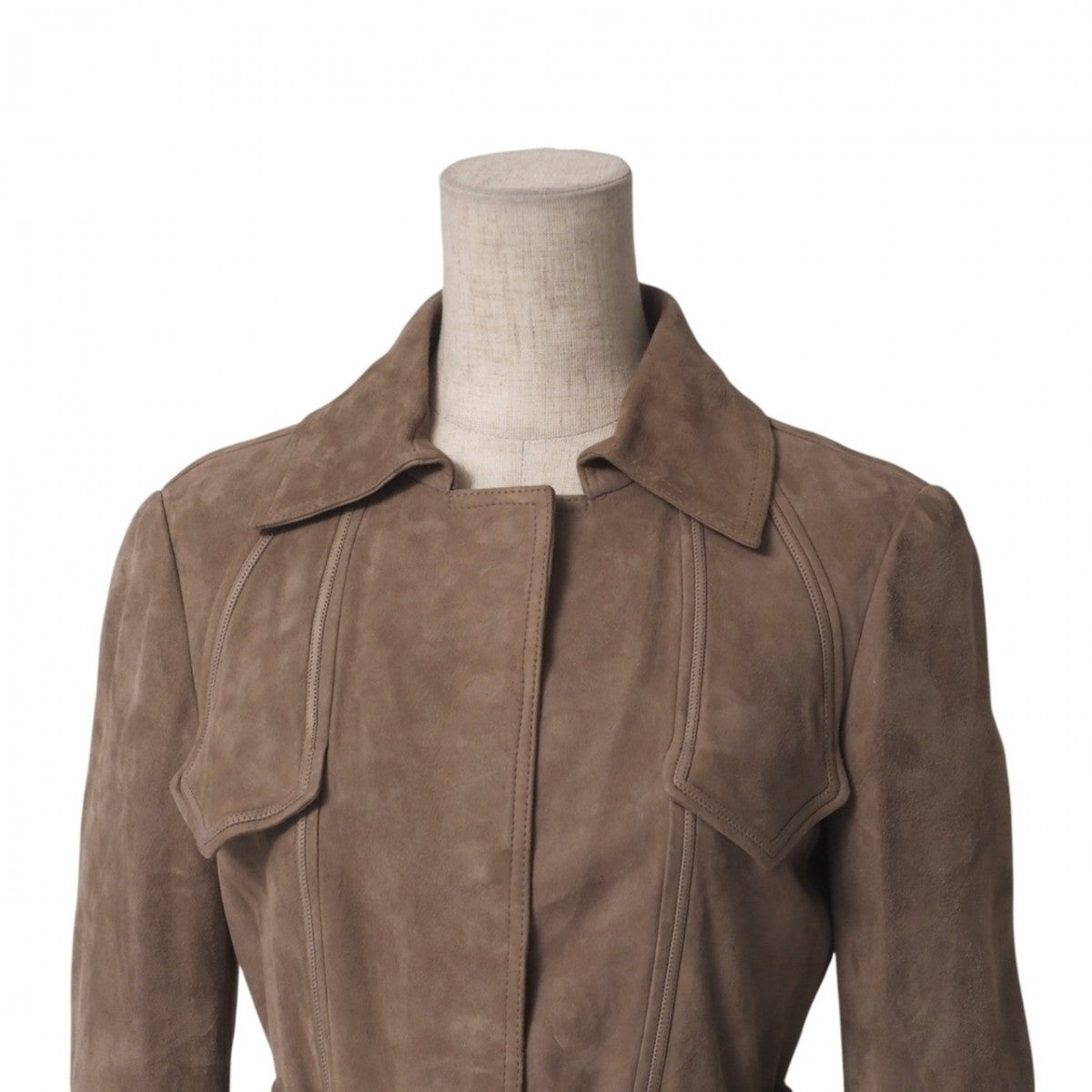 Gucci Jacket 142343.Xc064 Sheep Leather Beige Type Women 38