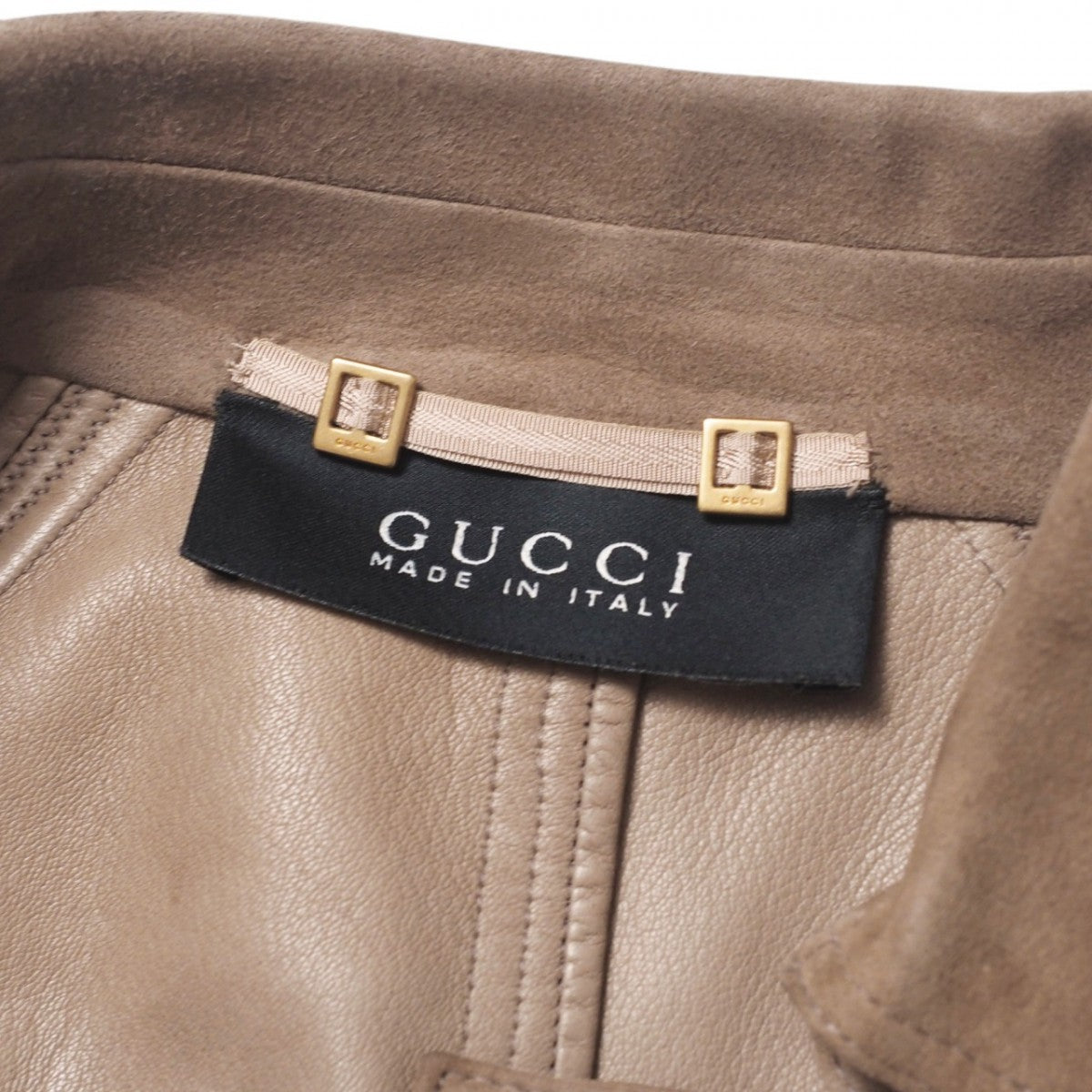 Gucci Jacket 142343.Xc064 Sheep Leather Beige Type Women 38