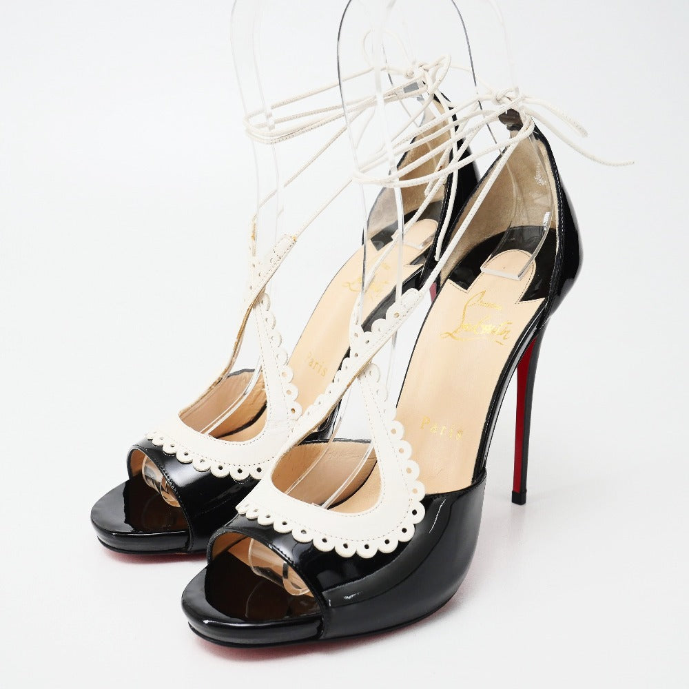 Christian Louboutin Sandals Patent Leather Black 39