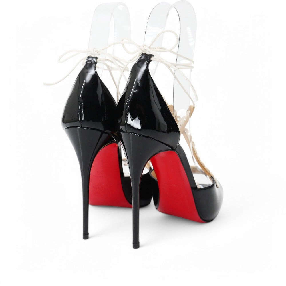 Christian Louboutin Sandals Patent Leather Black 39