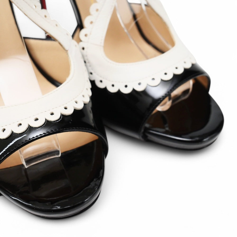 Christian Louboutin Sandals Patent Leather Black 39