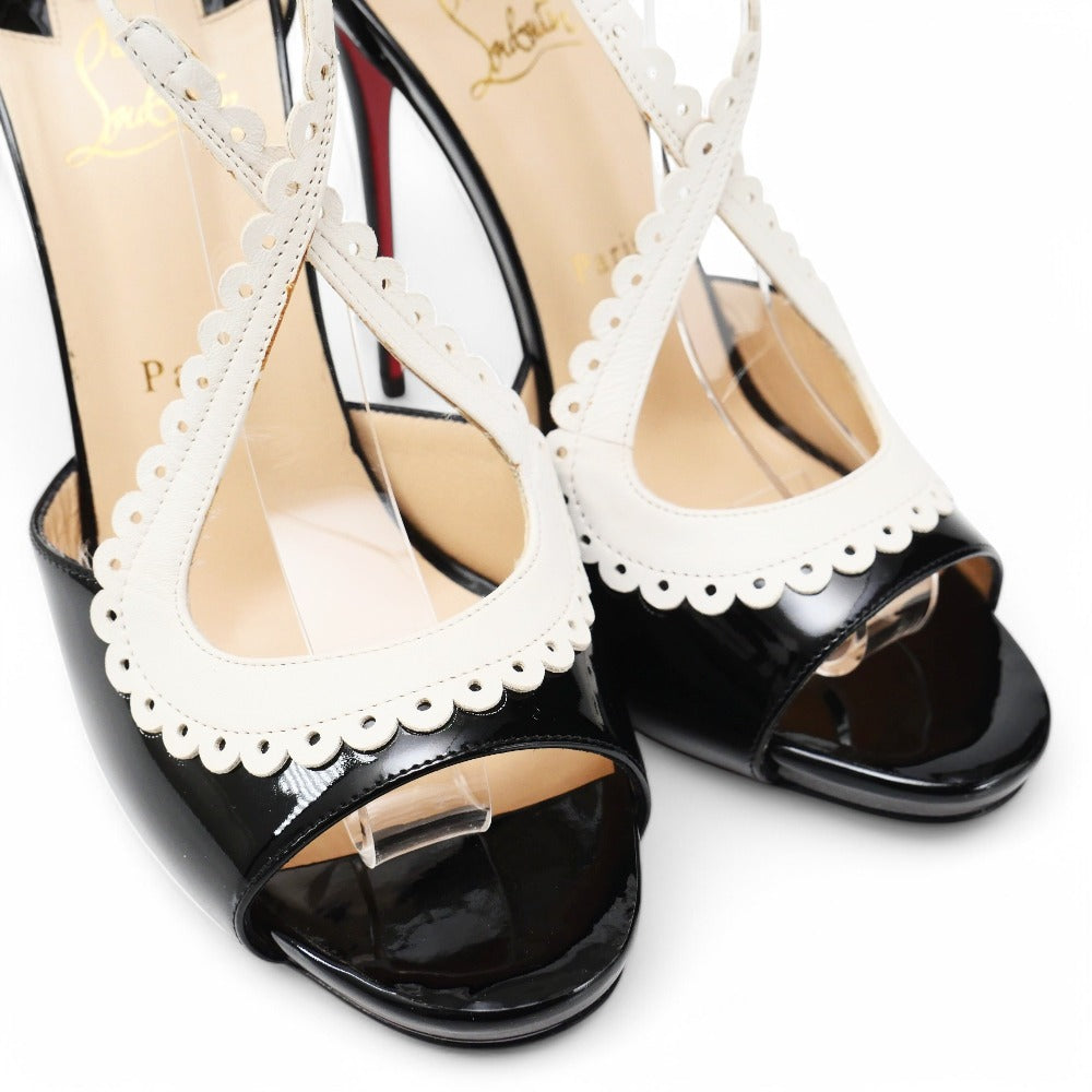 Christian Louboutin Sandals Patent Leather Black 39
