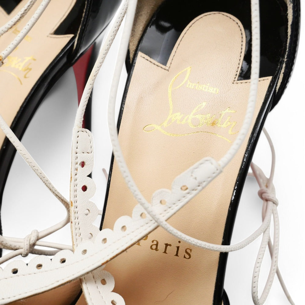 Christian Louboutin Sandals Patent Leather Black 39