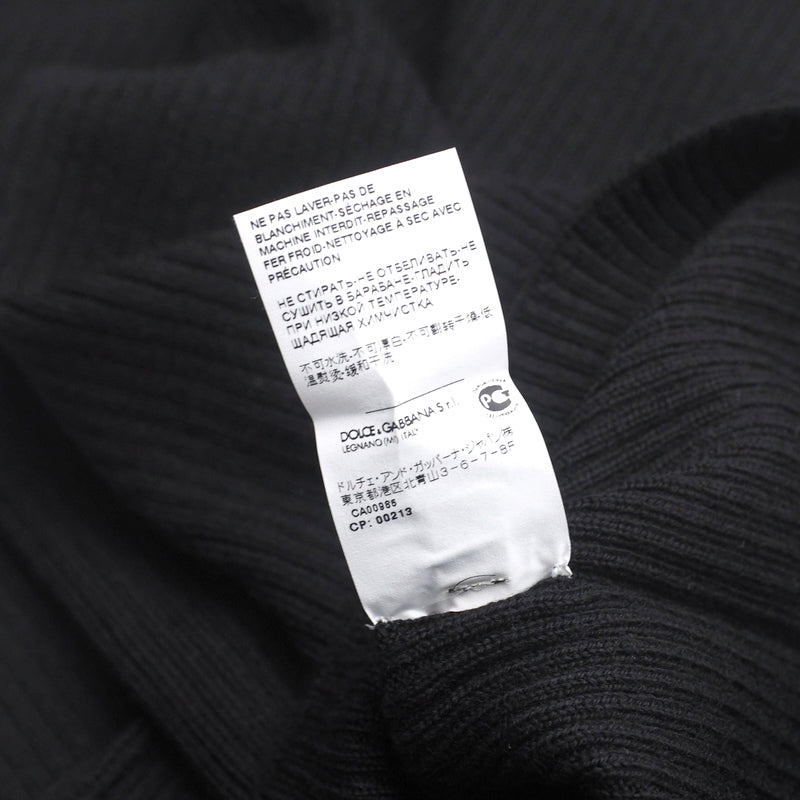 Dolce&Gabbana Knit Wool Black 0101 Gx579T Mens 50