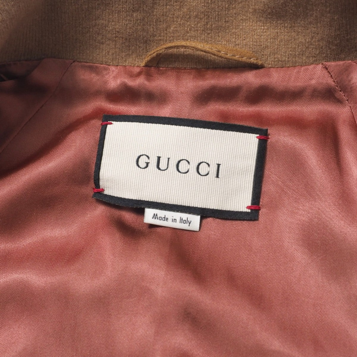 Gucci Jacket 567428 Goat Camel Brown Sherry Line Mens 44