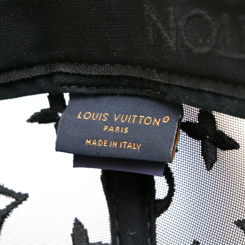 Louis Vuitton Cap M77115 Cotton Polyester Black Cap Baseball Monogram Mesh Mens -