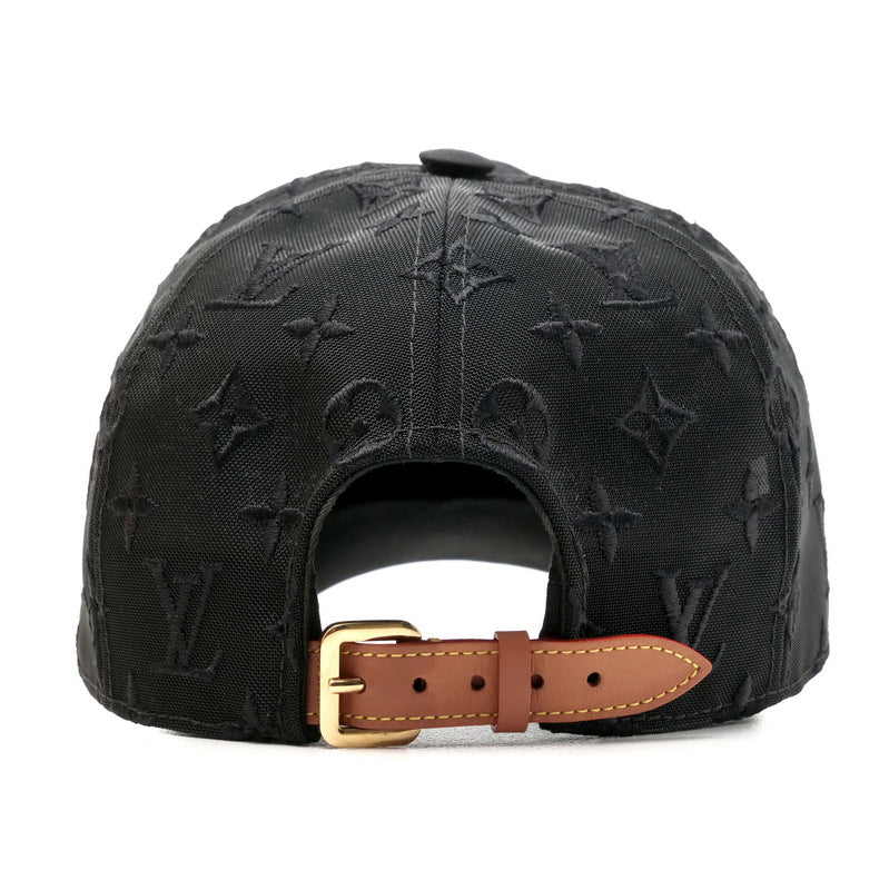 Louis Vuitton Cap M77115 Cotton Polyester Black Cap Baseball Monogram Mesh Mens -