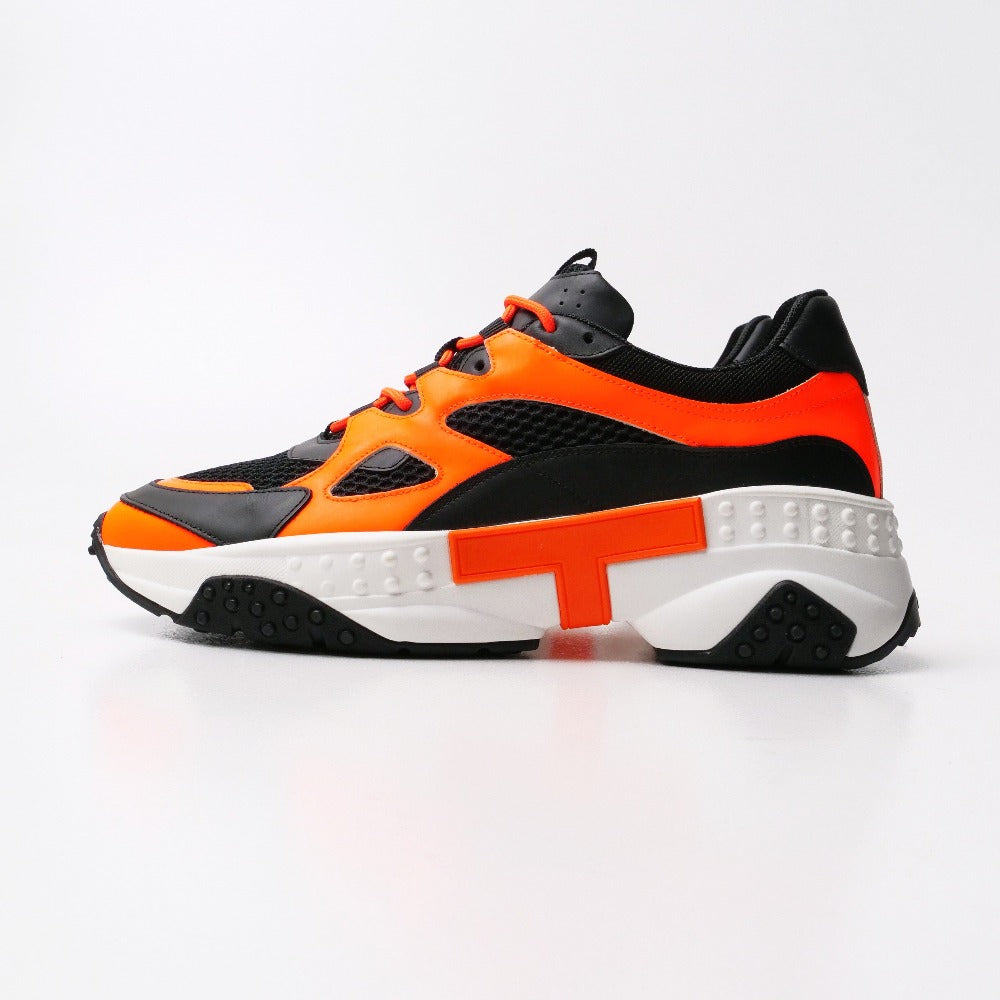 Todfs Sneakers Xxm57B0Bl40Lco0Xrh Leather Orange / Black Modello Active Sportivo 57B Mens 7 1/2