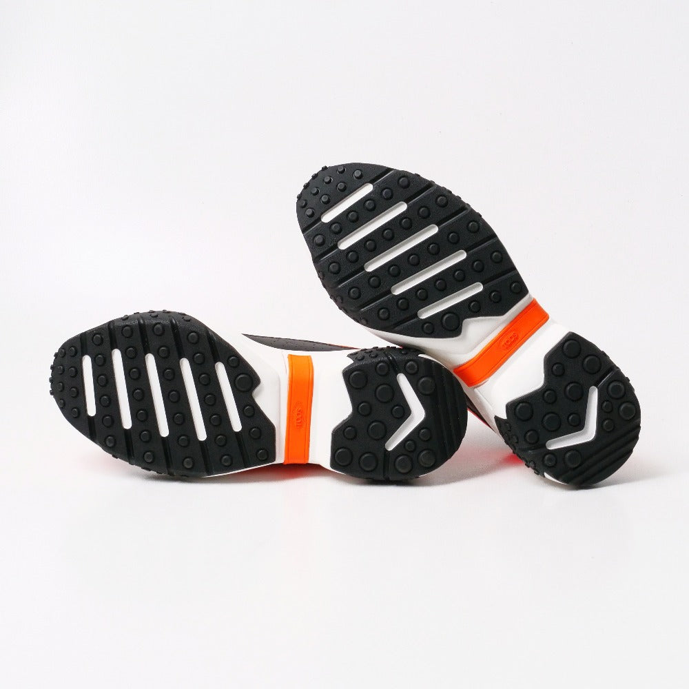Todfs Sneakers Xxm57B0Bl40Lco0Xrh Leather Orange / Black Modello Active Sportivo 57B Mens 7 1/2