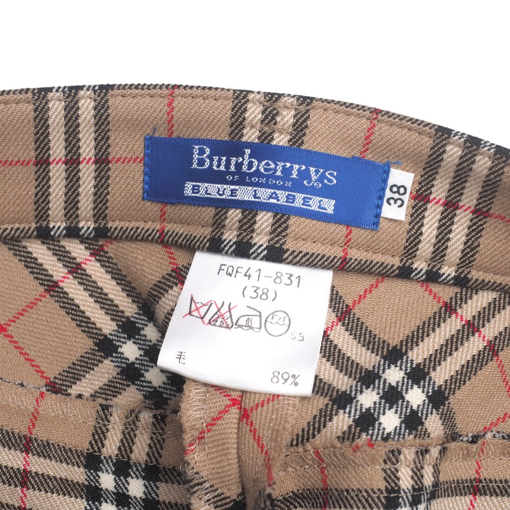 Burberry Blue Label Pants Fqf41-831 Wool Beige Type Women 38