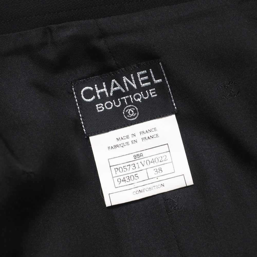 Chanel Skirt P05731 Wool Black Women 38