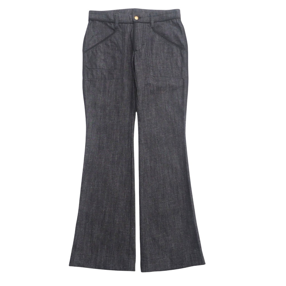 Louis Vuitton Denim Pants Cotton Denim Black Type Women 36