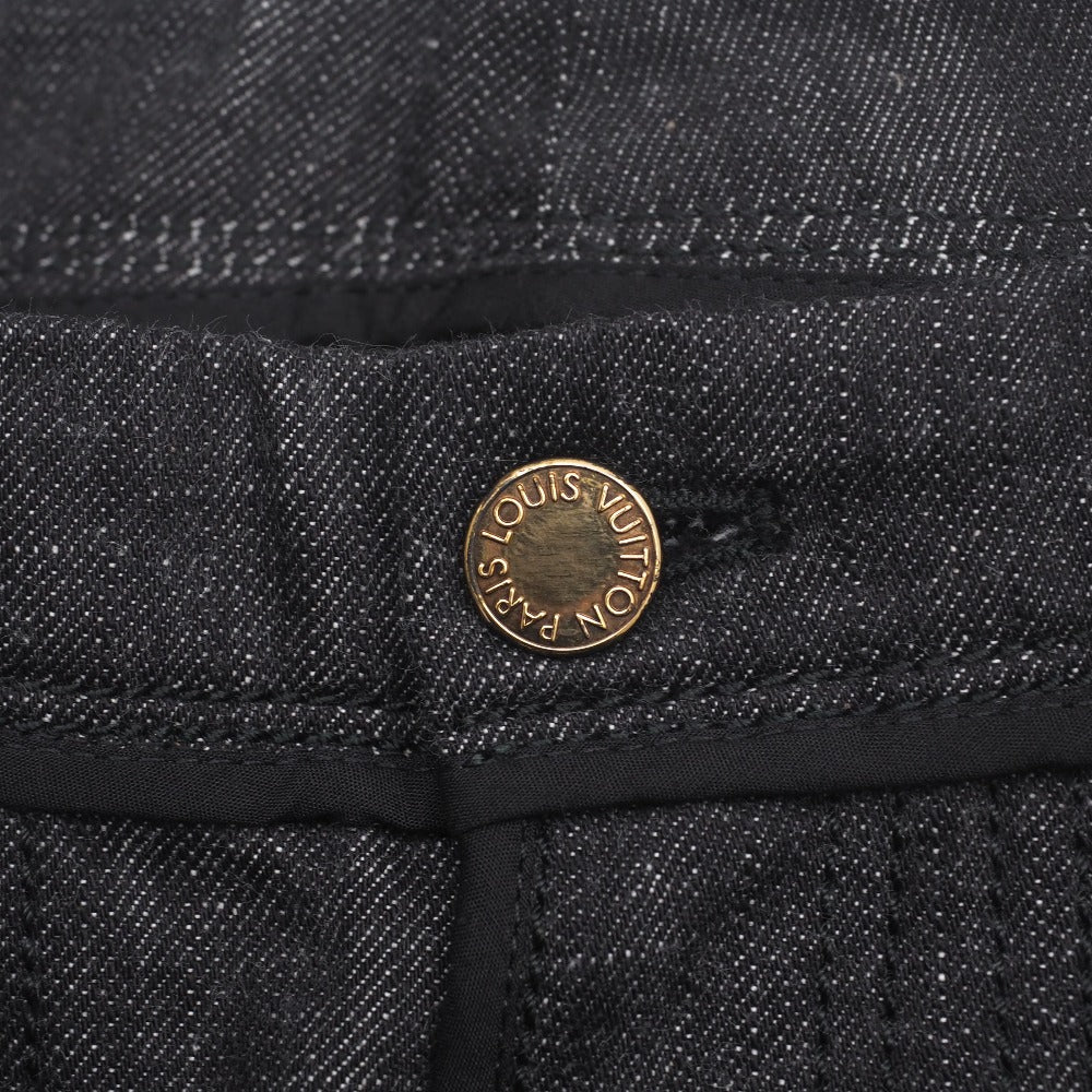 Louis Vuitton Denim Pants Cotton Denim Black Type Women 36