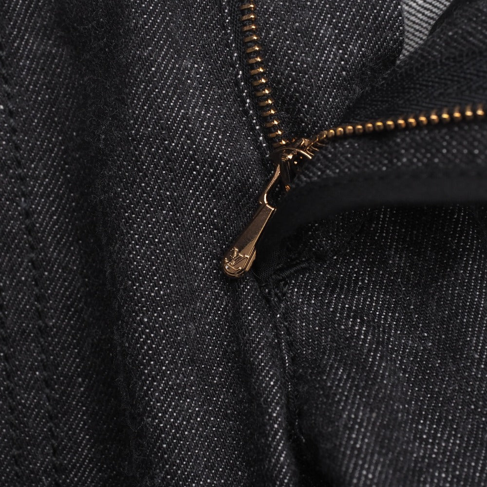 Louis Vuitton Denim Pants Cotton Denim Black Type Women 36