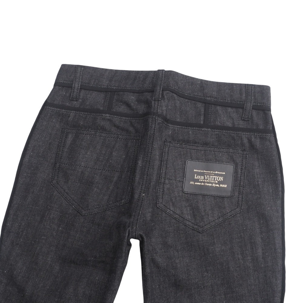 Louis Vuitton Denim Pants Cotton Denim Black Type Women 36